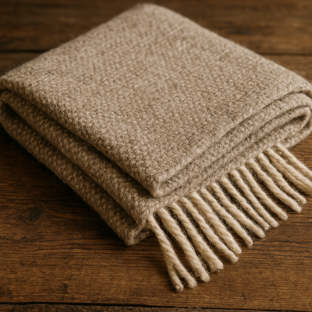 Der Wert einer handgefertigten Decke aus Schurwolle